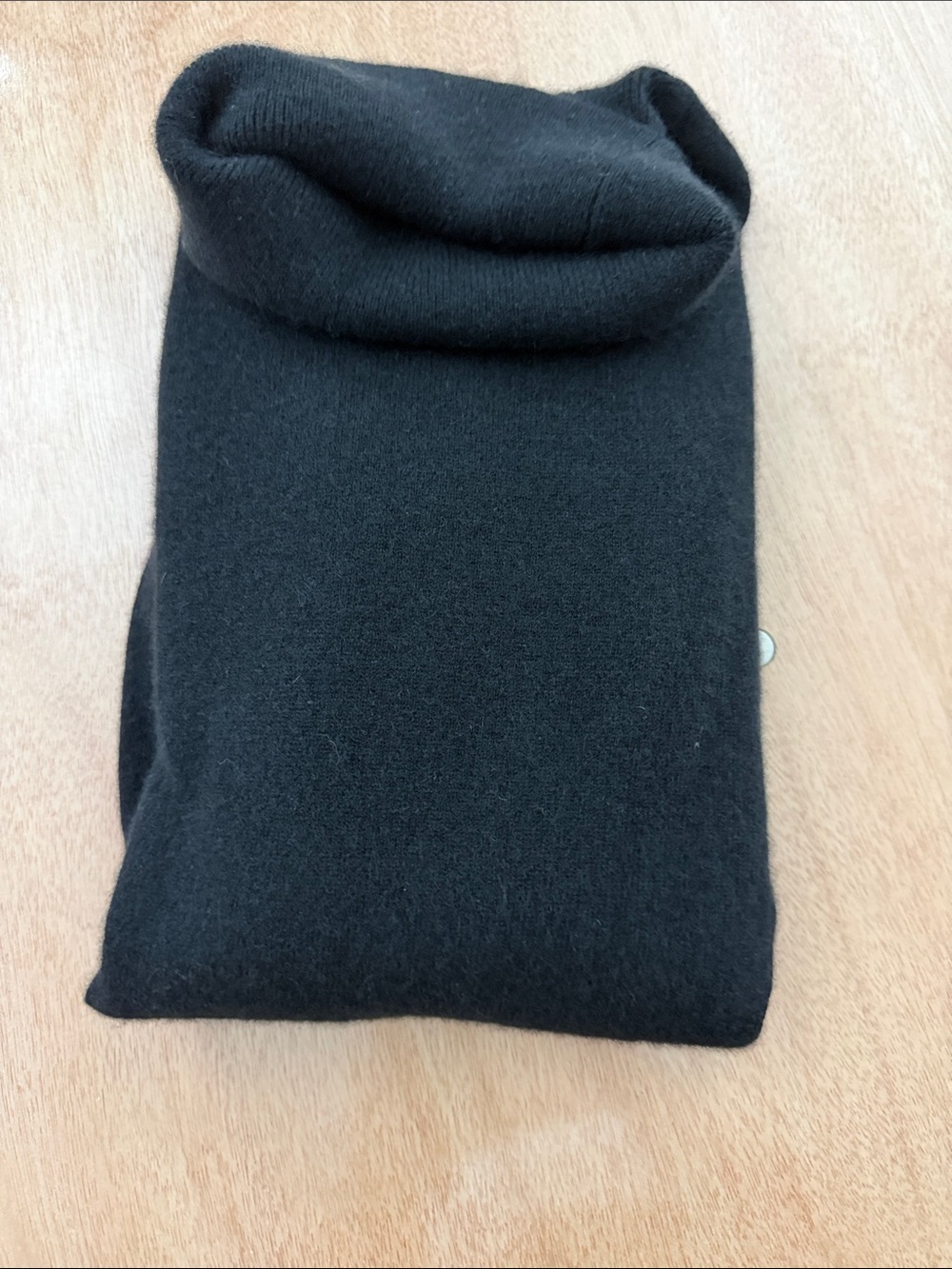 Quince Women's Black Turtleneck Mongolian Cashmere Sweater - Picture 9 of 9
